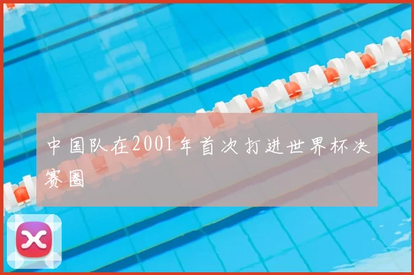 中国队在2001年首次打进世界杯决赛圈